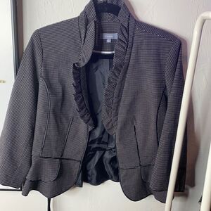 Dotted Ruffle Blazer